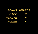 Rampage 2: Universal Tour (Game Boy Color) screenshot: My awards are bonus life, health and power.