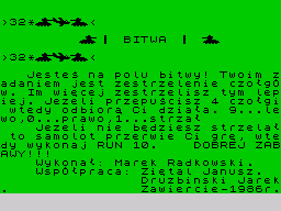 Bitwa (ZX Spectrum) screenshot: Title screen