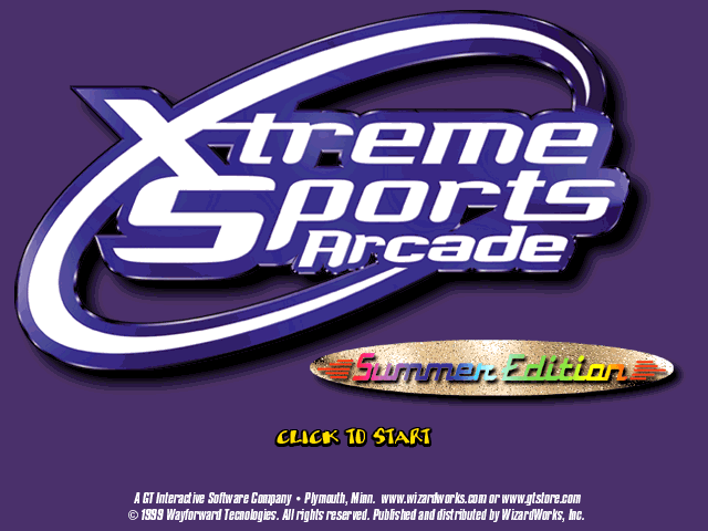 Xtreme Sports Arcade: Summer Edition (Windows) screenshot: Title screen.