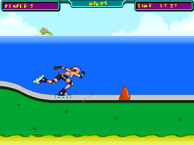 Xtreme Sports Arcade: Summer Edition (Windows) screenshot: In-line skating.