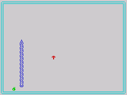 Simple Silent Snake (ZX Spectrum) screenshot: Large tail