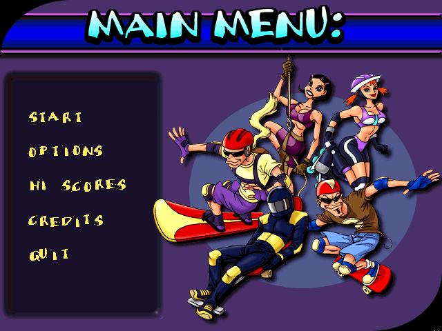 Xtreme Sports Arcade: Summer Edition (Windows) screenshot: Main menu.