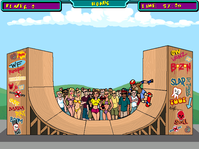 Xtreme Sports Arcade: Summer Edition (Windows) screenshot: Skateboarding.