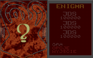 Fliper (DOS) screenshot: Polish Enigma Table