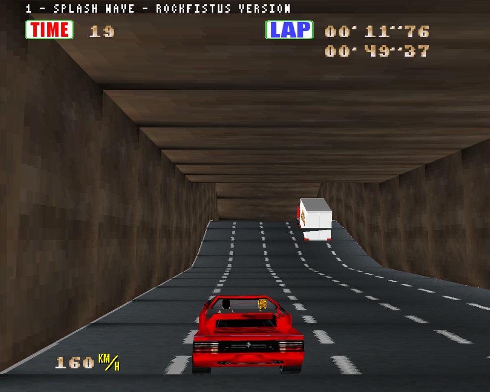 RunOut (Windows) screenshot: Driving in a tunnel