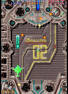 Twin Cobra II (Arcade) screenshot: Final Stage - 2 Use your rockets. Destroy and the gate will open again