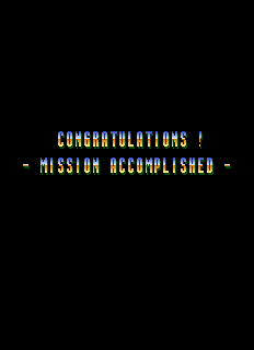 Twin Cobra II (Arcade) screenshot: Congratulation! Mission Accomplished