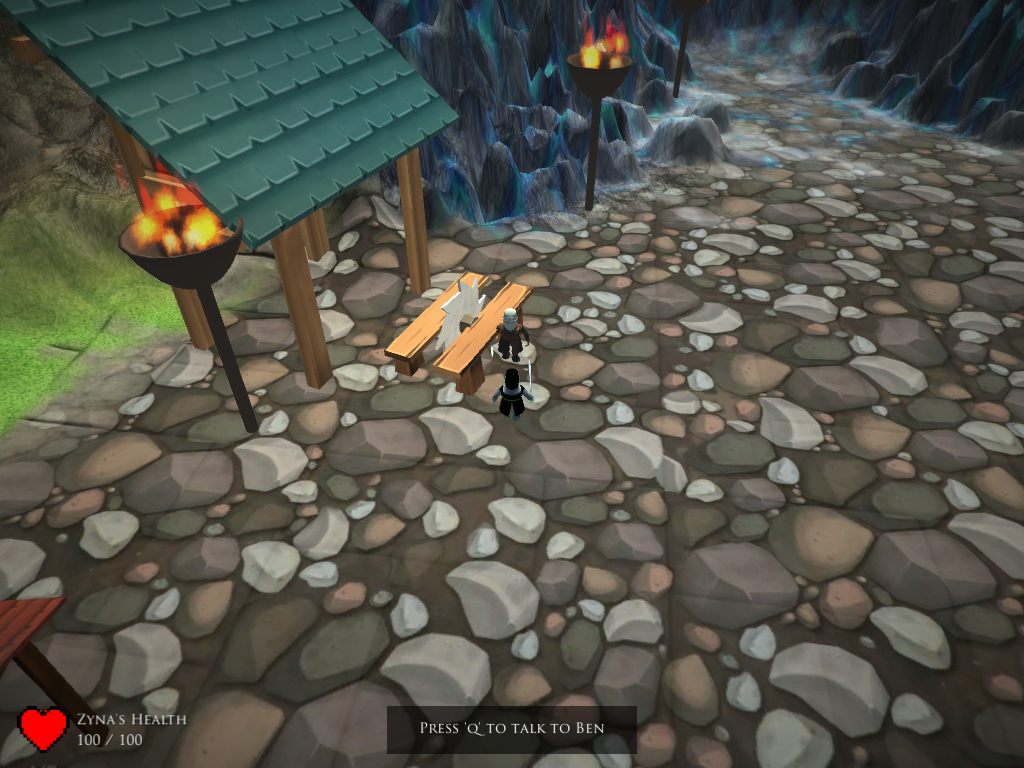 Accursed (Windows) screenshot: Ben might have a quest for me
