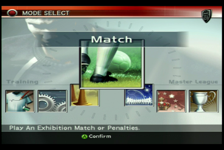 World Soccer: Winning Eleven 8 International (Xbox) screenshot: Main menu