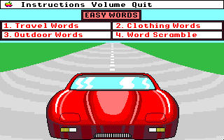 Talking Speller (Apple IIgs) screenshot: Activity menu