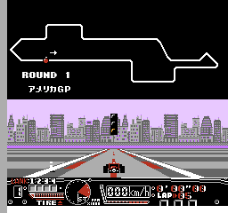 Nakajima Satoru: F-1 Hero 2 (NES) screenshot: Warming Up
