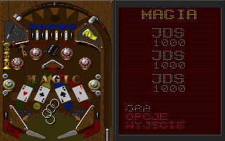 Fliper (DOS) screenshot: Polish Magia Table