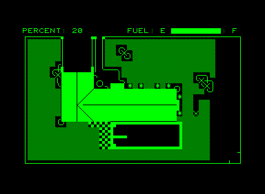 Lawn! (Commodore PET/CBM) screenshot: Mowing my way through the lawn