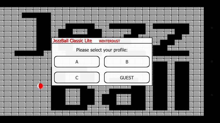 JezzBall Classic (Android) screenshot: Choose a profile (Demo)