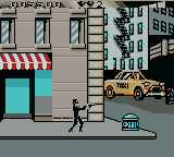 Men in Black: The Series (Game Boy Color) screenshot: If an alien can make it here, they can make it anywhere!