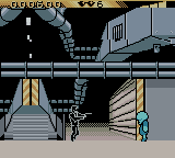 Men in Black: The Series (Game Boy Color) screenshot: Here, you'll deal with a reject from the Blue Man Group.