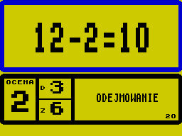 Arytmetyka (ZX Spectrum) screenshot: Good answer