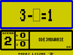 Arytmetyka (ZX Spectrum) screenshot: Operation