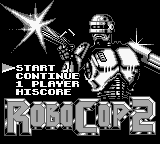 RoboCop 2 (Game Boy) screenshot: Main Menu
