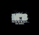 Men in Black: The Series (Game Boy Color) screenshot: It's a raid! Oh, wait. It's the title screen.