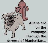Men in Black: The Series (Game Boy Color) screenshot: Frank gives you the next mission.