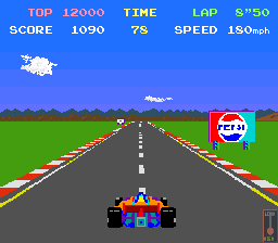 Pole Position (Arcade) screenshot: Real advertisement