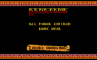 Rana Rama (Atari ST) screenshot: Game over