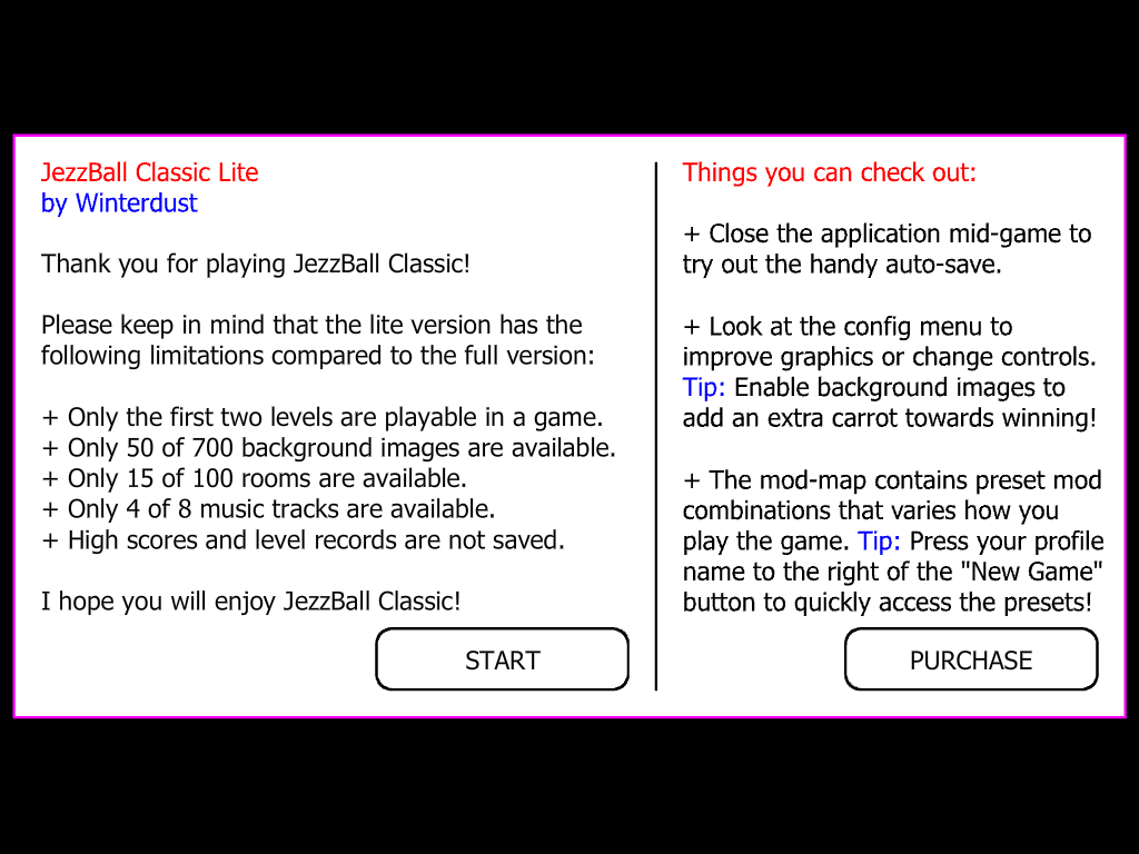 JezzBall Classic (iPad) screenshot: As this is the free demo, they want you to buy the full game.