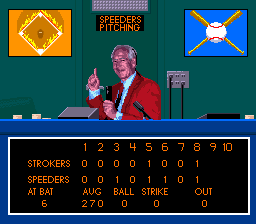 Relief Pitcher (SNES) screenshot: A late game scenario