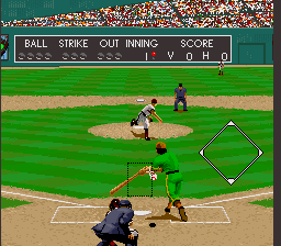 Relief Pitcher (SNES) screenshot: Throwing a pitch