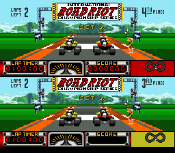 Road Riot 4WD (SNES) screenshot: At the starting line