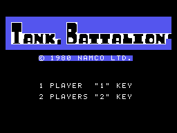 Tank Battalion (Sord M5) screenshot: Title screen