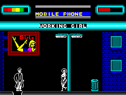 Streets of Doom (ZX Spectrum) screenshot: Working girl