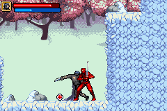 X-Men: The Official Game (Game Boy Advance) screenshot: At melee with red pseudo-ninjas.