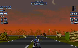 Black Viper (Amiga CD32) screenshot: I upgraded my guns to a dual shot.