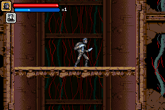 X-Men: The Official Game (Game Boy Advance) screenshot: Fortunately, can you make the characters fall through platforms deliberately.