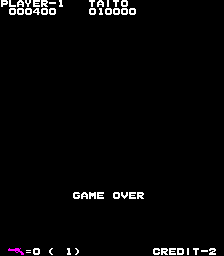 Wild Western (Arcade) screenshot: Game over