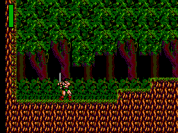 Rastan (SEGA Master System) screenshot: In a spooky forest