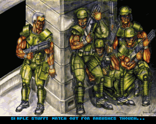 Gloom (Amiga CD32) screenshot: Loading the first level.