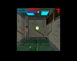 Gloom (Amiga CD32) screenshot: This sphere represents a weapon powerup.