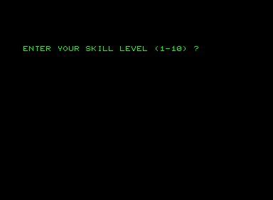 Lawn! (Commodore PET/CBM) screenshot: Difficulty selection