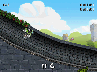 Turbo Grannies (Android) screenshot: Sometimes you can't go to fast or you'll hit your head