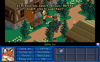 Inherit the Earth: Quest for the Orb (Amiga CD32) screenshot: Exploring the temple area.