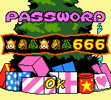 The Grinch (Game Boy Color) screenshot: A random password.