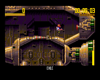 Exile (Amiga CD32) screenshot: I'm starting out in this space ship.