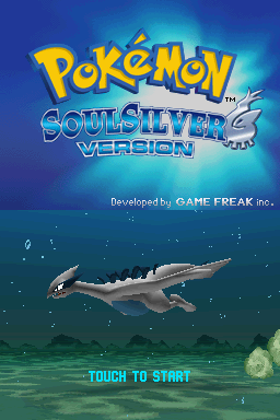 Pokémon SoulSilver Version (Nintendo DS) screenshot: Title screen.