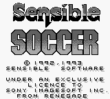 Sensible Soccer: European Champions (Game Boy) screenshot: Title Screen.