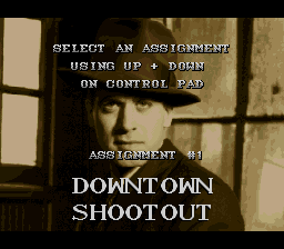 The Untouchables (SNES) screenshot: Select an assignment