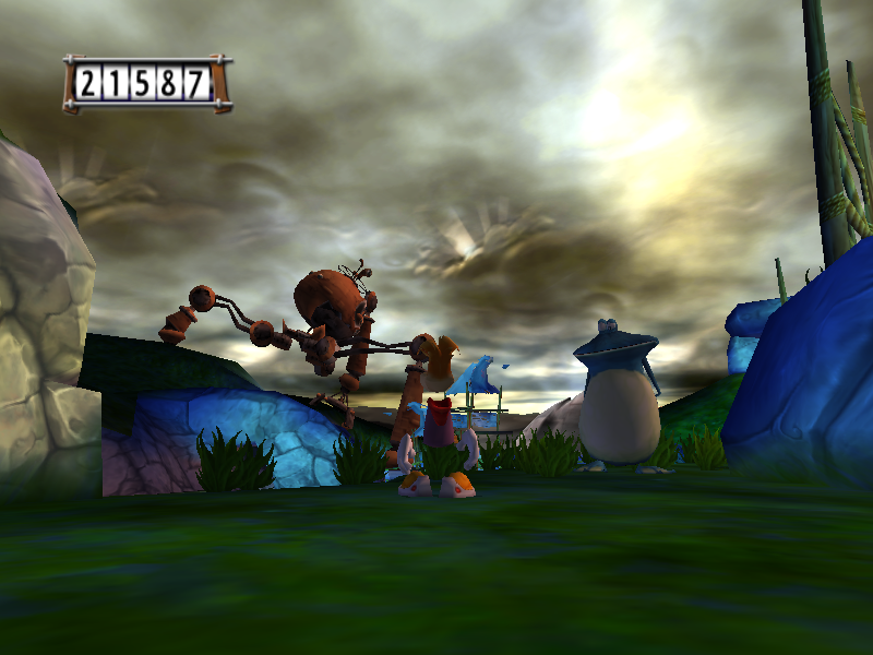 Rayman 3: Hoodlum Havoc (Windows) screenshot: I have a feeling i have to fight him