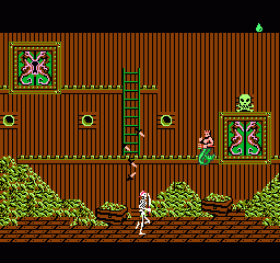 King Neptune's Adventure (NES) screenshot: The gold is guarded by a skeleton.
